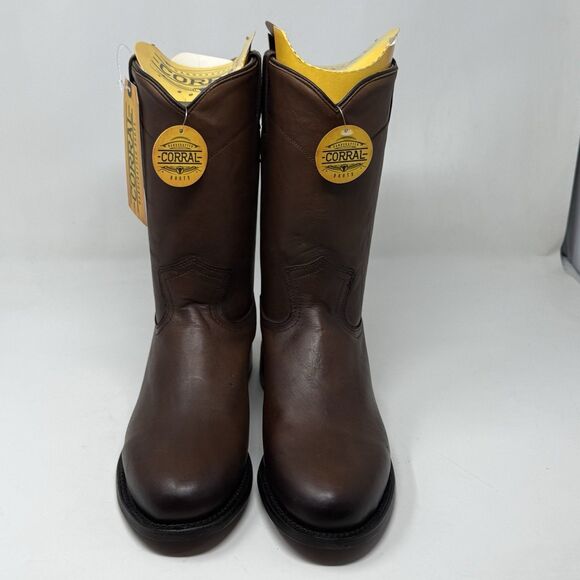 Corral A4068 Cowboy Roper Boots Mens 10 EE Brown Cow Leather Mid Calf Western - Picture 6 of 15